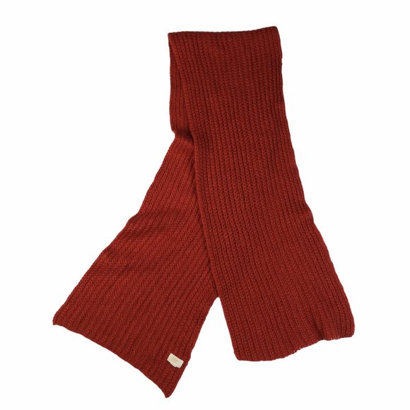 Madewell 1937 Red Orange Cozy Knit Long Scarf - Picture 3 of 3